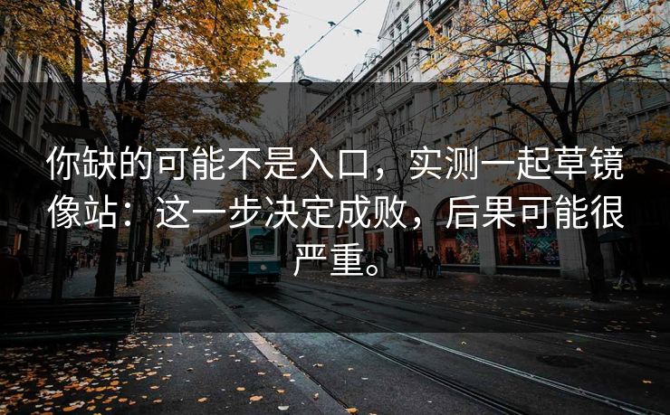 你缺的可能不是入口，实测一起草镜像站：这一步决定成败，后果可能很严重。